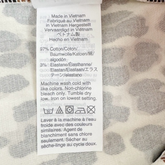 J. Crew Remi Pant in Leopard animal print white pants Size 8 - Picture 5 of 8